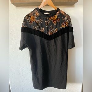 Zara Black Floral Mini Dress